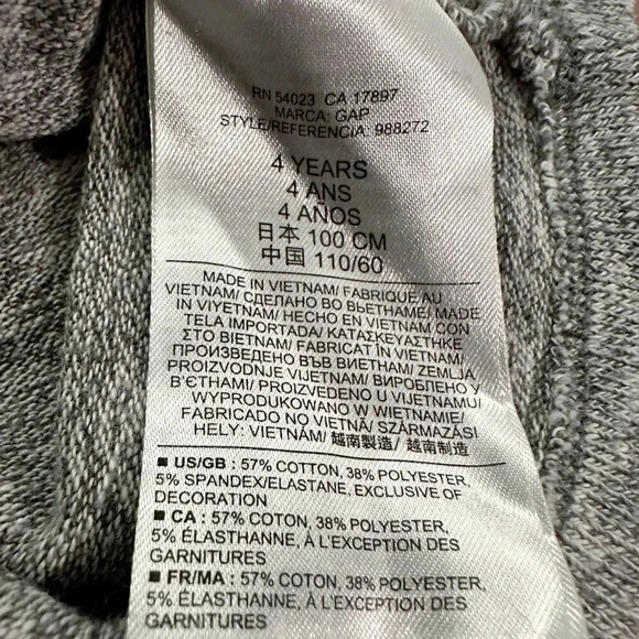 baby GAP | Marled Gray Funnel Neck Top (4T) - Picture 5 of 5